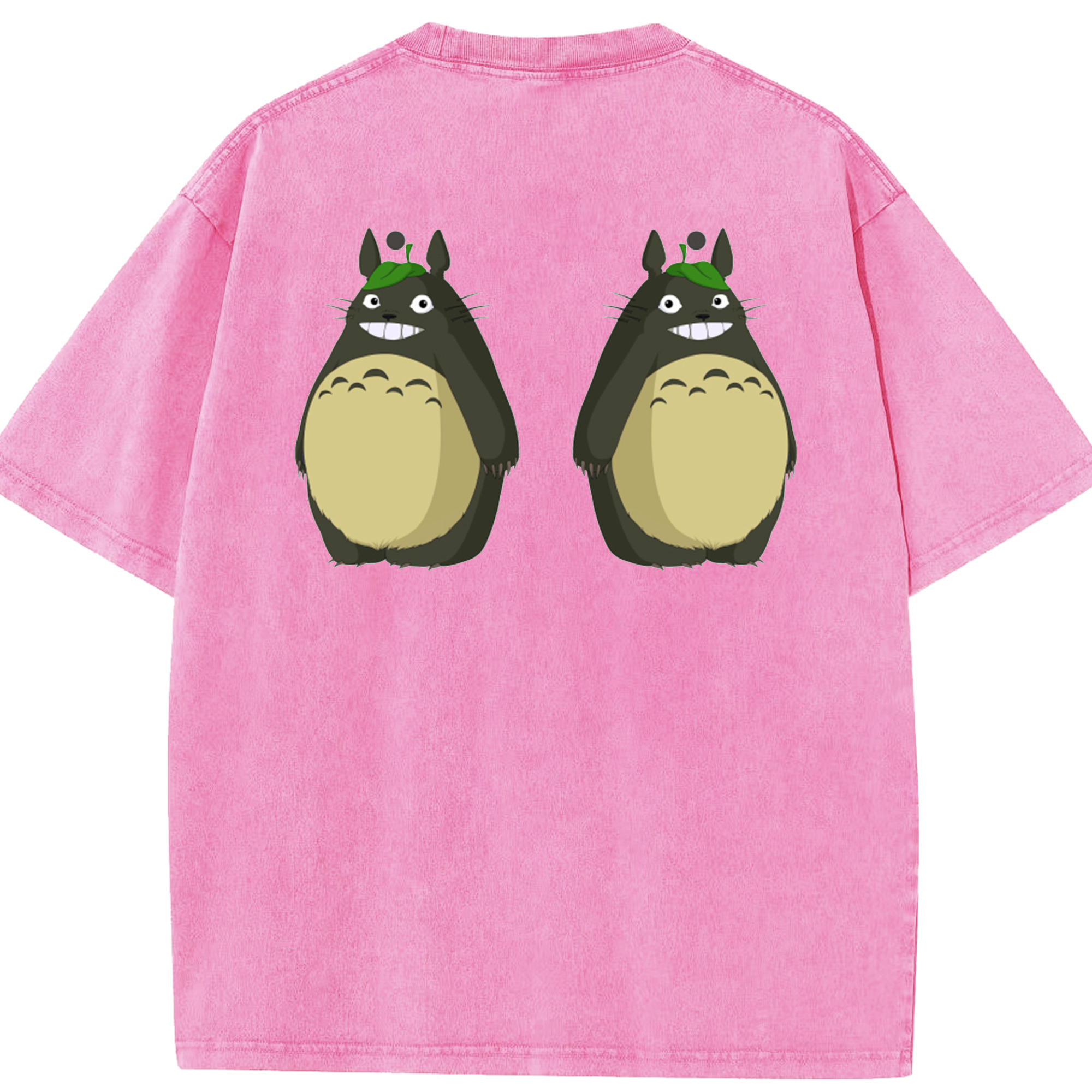 （画像用） となりのトトロ 草壁メイ 草壁サツキ My Neighbor Totoro Satsuki Kusakabe Mei Kusakabe 綿100% ヴィンテージ風 半袖Tシャツ（背面プリント）